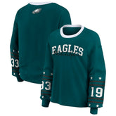 Philadelphia Eagles WEAR by Erin Andrews Women's Plus Size Sport Long-Sleeve T-Shirt - Midnight Green sale