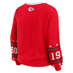 Kansas City Chiefs WEAR by Erin Andrews Women's Plus Size Sport Long-Sleeve T-Shirt - Red sale