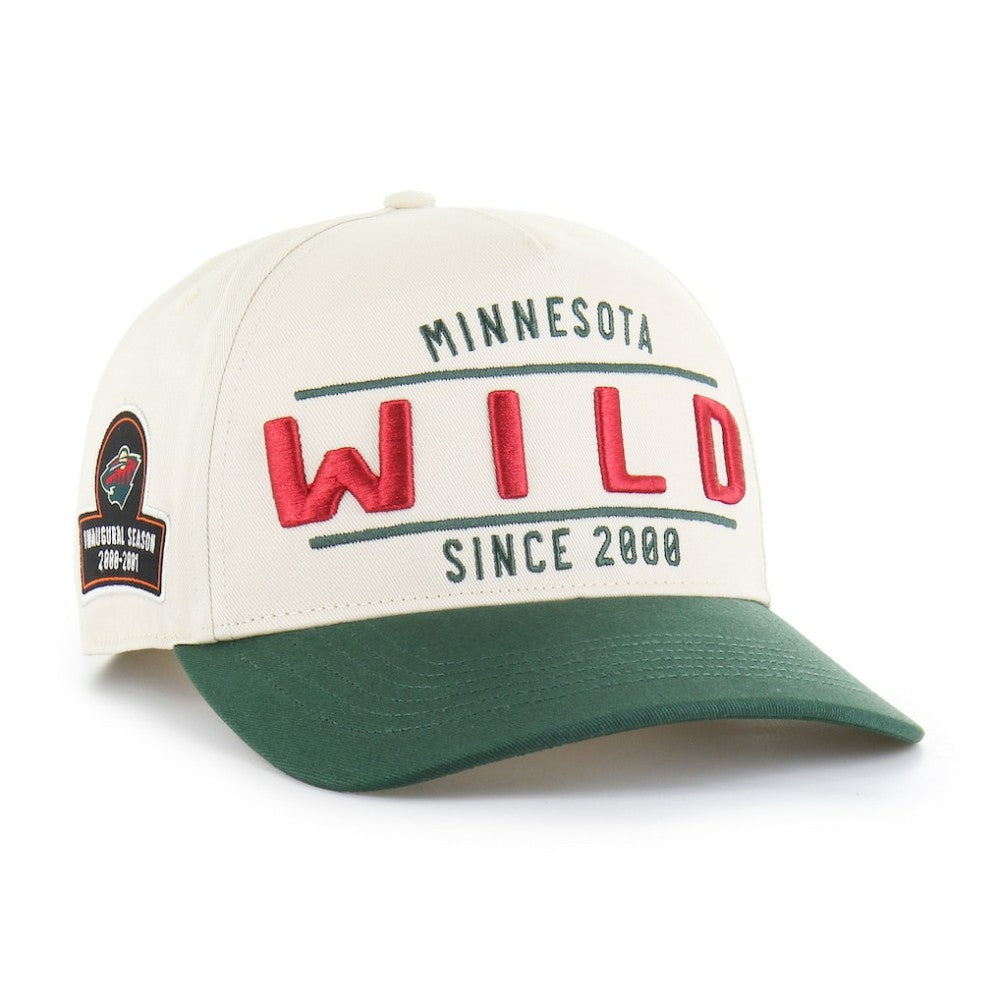 Minnesota Wild '47 Expansion Debut Two-Tone Hitch Adjustable Hat - Cream/Green Hats