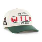 Minnesota Wild '47 Expansion Debut Two-Tone Hitch Adjustable Hat - Cream/Green Hats