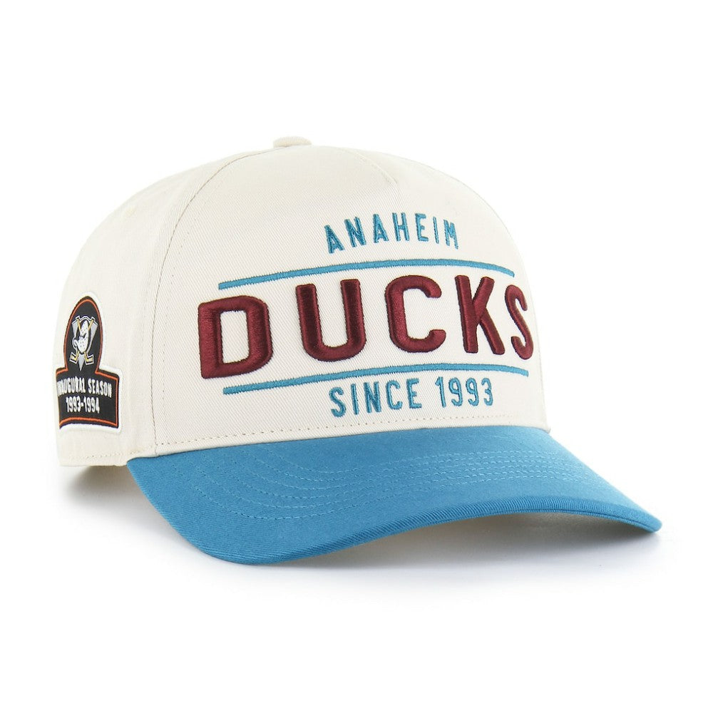 Anaheim Ducks '47 Expansion Debut Two-Tone Hitch Adjustable Hat - Cream/Teal Hats