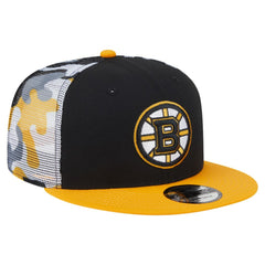 Boston Bruins New Era Camo Meshback 9FIFTY Snapback Hat - Black/Gold Hats