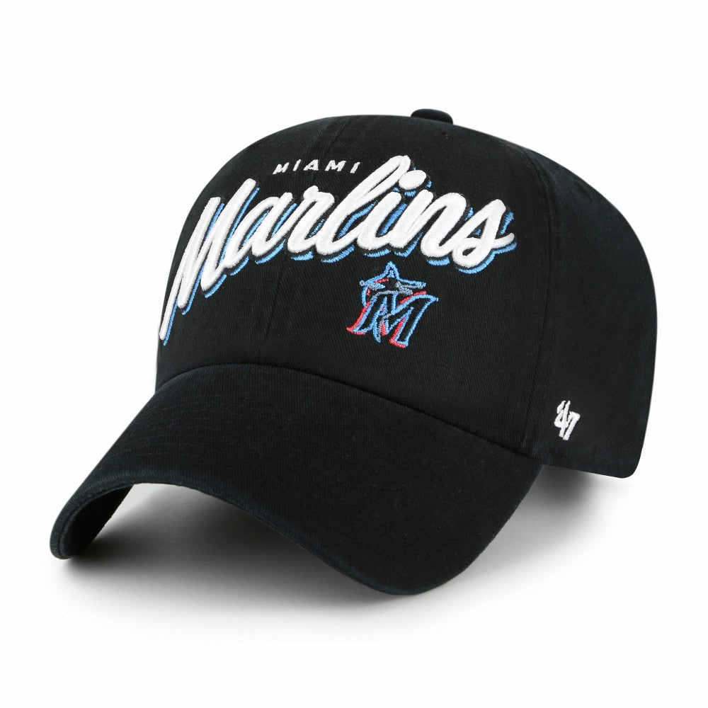 Miami Marlins Women's Ariana Clean Up Adjustable Hat Black