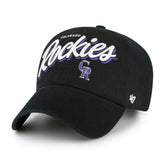 Colorado Rockies Women's Ariana Clean Up Adjustable Hat Black