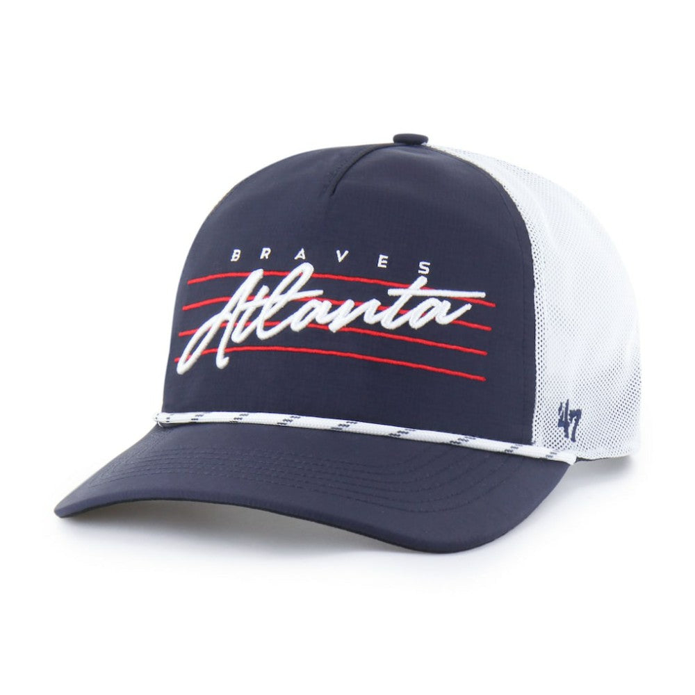 Atlanta Braves Brrr Downburst Mesh Hitch Adjustable Hat Navy