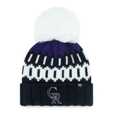 Colorado Rockies Women's Felicity Cuffed Knit Hat with Pom Black