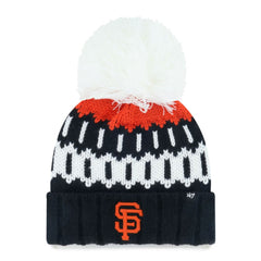 San Francisco Giants Women's Felicity Cuffed Knit Hat with Pom Black