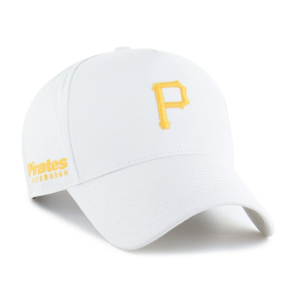 Pittsburgh Pirates Foundational Pinch Offside Adjustable Hat White