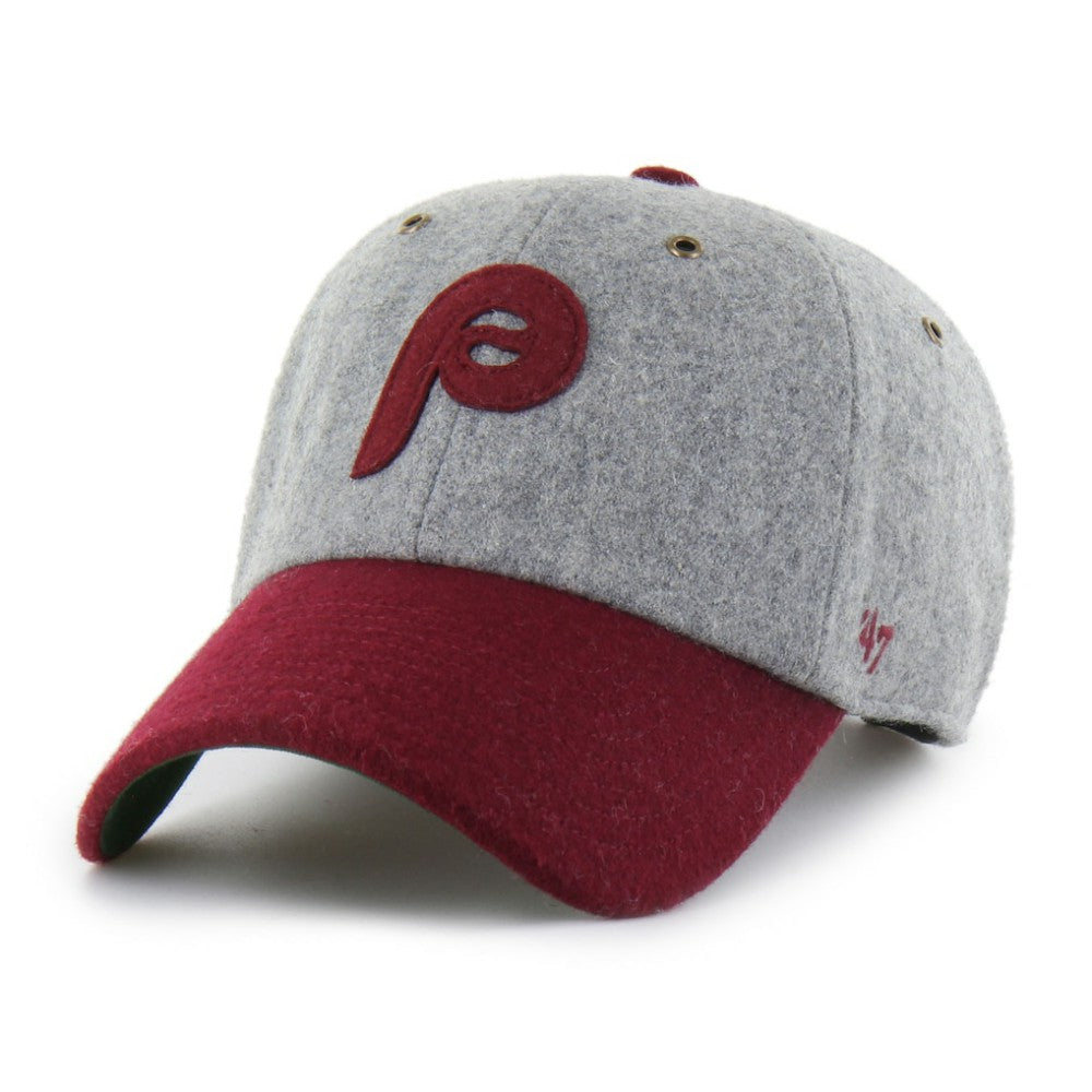 Philadelphia Phillies Golden Age Wool Clean Up Adjustable Hat Gray