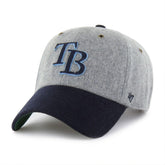 Tampa Bay Rays Golden Age Wool Clean Up Adjustable Hat Gray/Navy