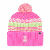 Los Angeles Angels Youth Polar Vortex Cuffed Knit Hat with Pom Pink
