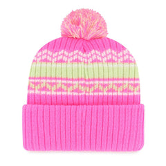 Boston Red Sox Youth Polar Vortex Cuffed Knit Hat with Pom Pink