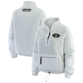 New Orleans Saints WEAR by Erin Andrews Women's Polar Fleece Half-Zip Jacket - White online