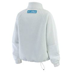 Detroit Lions WEAR by Erin Andrews Women's Polar Fleece Half-Zip Jacket - White on sale