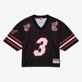 Dwyane Wade Miami Heat x DANNIJO Women's Cropped Football Fashion Jersey - Black discount
