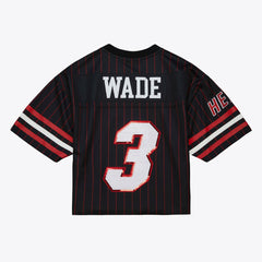 Dwyane Wade Miami Heat x DANNIJO Women's Cropped Football Fashion Jersey - Black discount