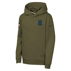 Indianapolis Colts Youth 2025 Salute to Service Club Fleece Hoodie - Olive sale