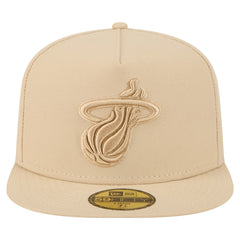 Miami Heat Color Pack A-Frame 59FIFTY Fitted Hat - Khaki discount