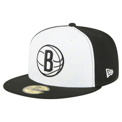 Brooklyn Nets Repeat 59Fifty Fitted Hat - White/Black sale
