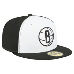 Brooklyn Nets Repeat 59Fifty Fitted Hat - White/Black sale