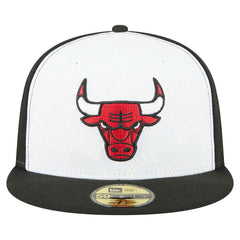 Chicago Bulls Repeat 59Fifty Fitted Hat - White/Black shop