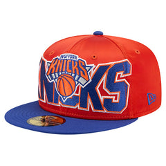 New York Knicks Satin Two-Tone 59FIFTY Fitted Hat - Orange/Blue cheap