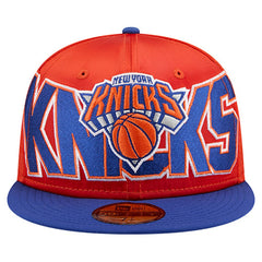 New York Knicks Satin Two-Tone 59FIFTY Fitted Hat - Orange/Blue cheap