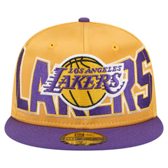 Los Angeles Lakers Satin Two-Tone 59FIFTY Fitted Hat - Gold/Purple cheap