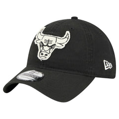 Chicago Bulls Stamp Fabric Applique 9TWENTY Adjustable Hat - Black sale