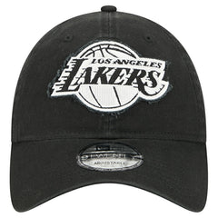 Los Angeles Lakers Stamp Fabric Applique 9TWENTY Adjustable Hat - Black for sale