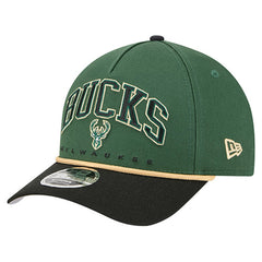 Milwaukee Bucks Bold Arch COOLERA 9FORTY A-Frame M-Crown Adjustable Hat - Hunter Green shop