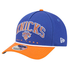 New York Knicks Bold Arch COOLERA 9FORTY A-Frame M-Crown Adjustable Hat - Blue for sale