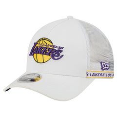 Los Angeles Lakers Featherweight Team Tape 9FORTY M-Crown A-Frame Adjustable Hat - White cheap