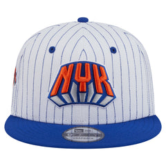 New York Knicks Deceptor Pinstripe 9FIFTY Snapback Hat - White on sale
