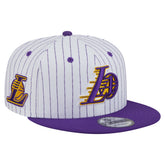 Los Angeles Lakers Deceptor Pinstripe 9FIFTY Snapback Hat - White online