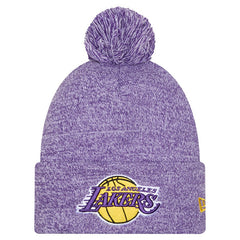 Los Angeles Lakers Marled Cuffed Knit Hat with Pom - Purple discount