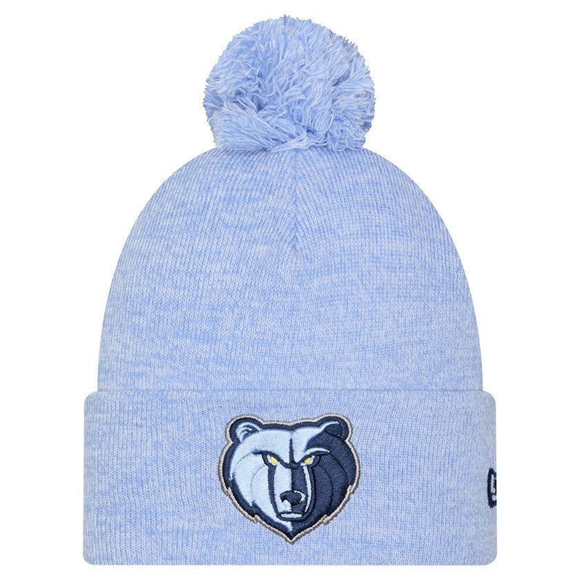 Memphis Grizzlies Marled Cuffed Knit Hat with Pom - Light Blue discount