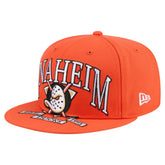 Anaheim Ducks New Era Oversized Vintage Arch 59Fifty Fitted Hat - Orange Hats