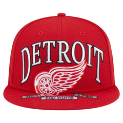 Detroit Red Wings New Era Oversized Vintage Arch 59Fifty Fitted Hat - Red Hats