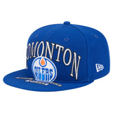 Edmonton Oilers New Era Oversized Vintage Arch 59Fifty Fitted Hat - Royal Hats