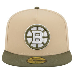 Boston Bruins New Era Color Pack Two-Tone 59FIFTY A-Frame Fitted Hat - Tan/Olive Hats