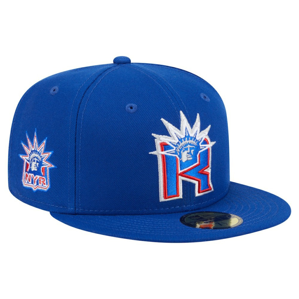 New York Rangers New Era Deceptor 59FIFTY Fitted Hat - Blue Hats