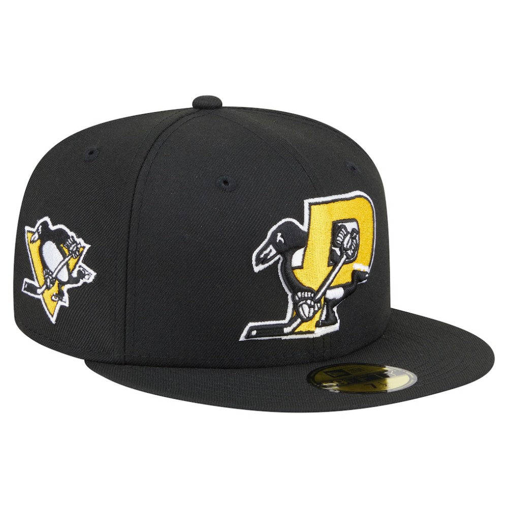 Pittsburgh Penguins New Era Deceptor 59FIFTY Fitted Hat - Black Hats