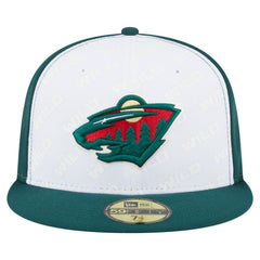 Minnesota Wild New Era Repeat Two-Tone 59FIFTY Fitted Hat - White/Green Hats