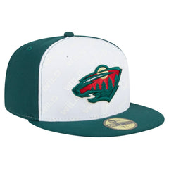 Minnesota Wild New Era Repeat Two-Tone 59FIFTY Fitted Hat - White/Green Hats
