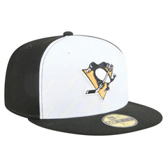 Pittsburgh Penguins New Era Repeat Two-Tone 59FIFTY Fitted Hat - White/Black Hats
