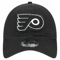 Philadelphia Flyers New Era Stamp Fabric Applique 9TWENTY Adjustable Hat - Black Hats