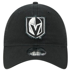 Vegas Golden Knights New Era Stamp Fabric Applique 9TWENTY Adjustable Hat - Black Hats