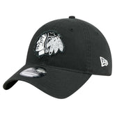 Chicago Blackhawks New Era Stamp Fabric Applique 9TWENTY Adjustable Hat - Black Hats
