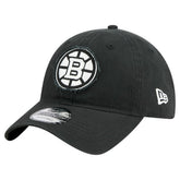 Boston Bruins New Era Stamp Fabric Applique 9TWENTY Adjustable Hat - Black Hats